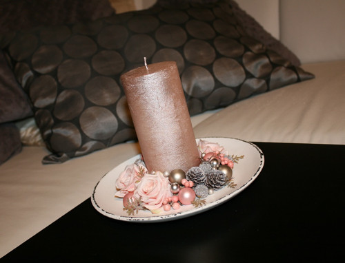 Romantický svícínek do růžova — foto 1