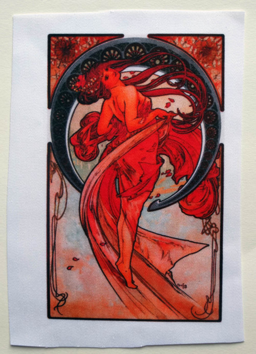 Látkový panel A. Mucha 3 15 cm x 9,5 cm — foto 1