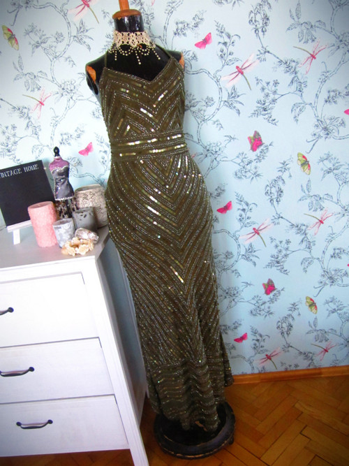 Šaty DIVA, olivovozlaté — foto 1