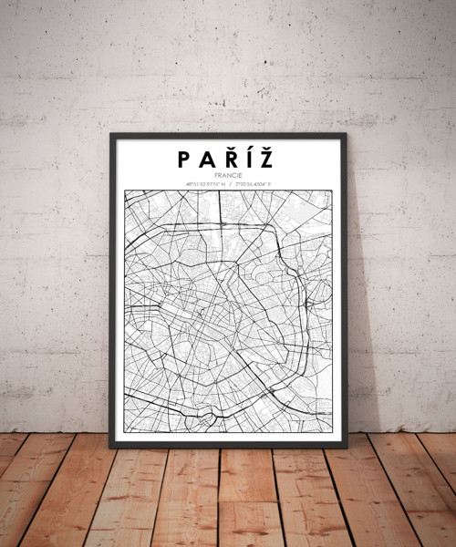 Mapa Paříž