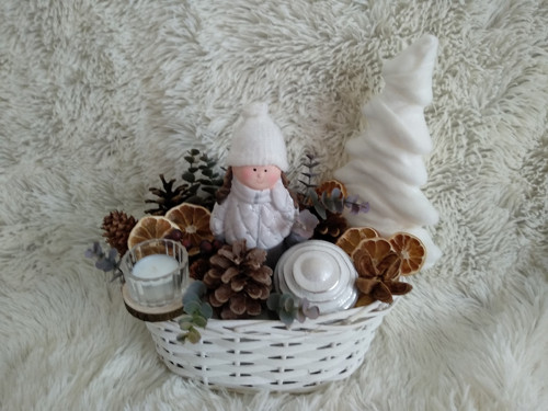 Vánoční košík se svíčkou č. 2 — foto 1
