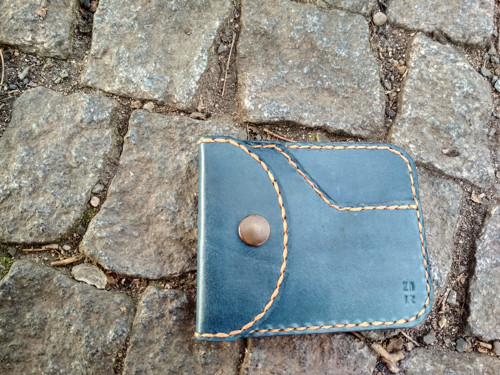 Pánská minimalistická peněženka - modrá — foto 1