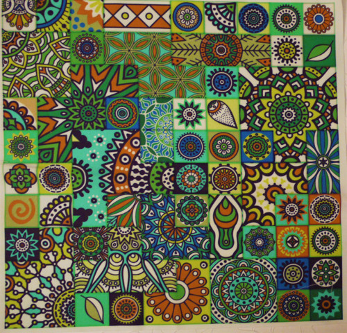 Bavlněná látka - panel 35 x 35 cm — foto 1