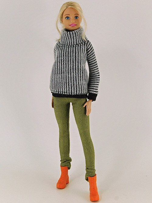 Barbie - Pruhovaný rolák — foto 1