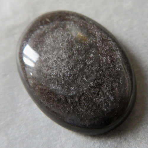 Stříbrný obsidián kabošon, č.4 — foto 1
