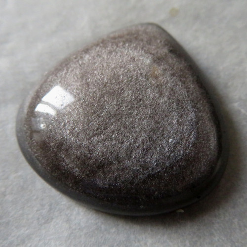 Stříbrný obsidián kabošon, č.5 — foto 1