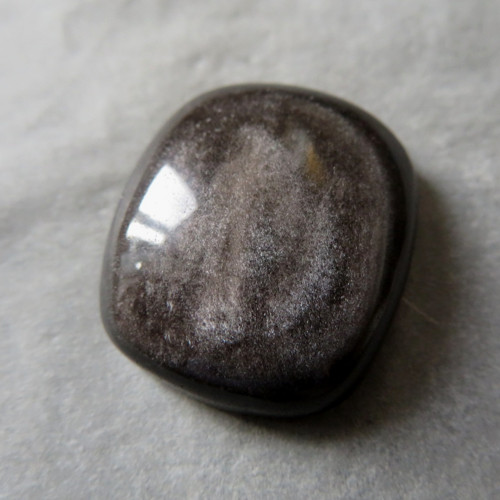 Stříbrný obsidián kabošon, č.6 — foto 1