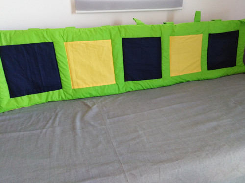 Kapsář / mantinel na zeď "modro-zeleny"