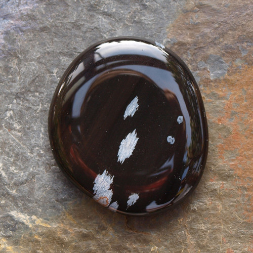 Obsidián vločkový,placka — foto 1