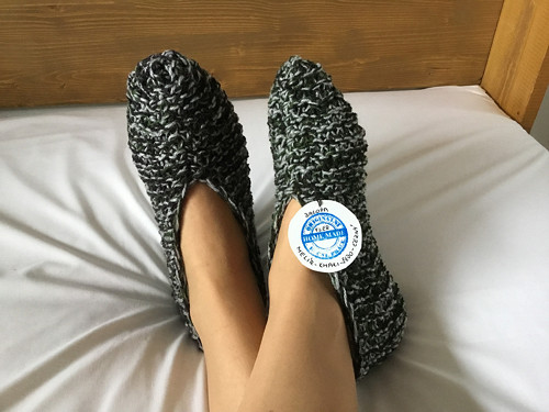 Bačkory -papuče khaki-šedo-černý melír 38 -40 — foto 1
