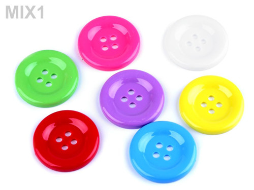 Knoflík velký Ø50 mm (7ks) -mix č.1