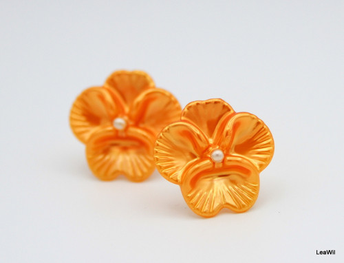 Macešky - fialky puzety oranž