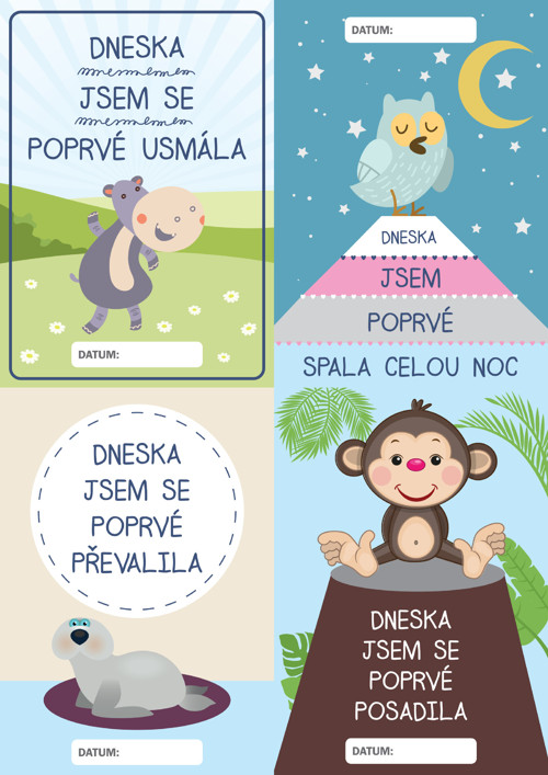 Milníkové kartičky PDF