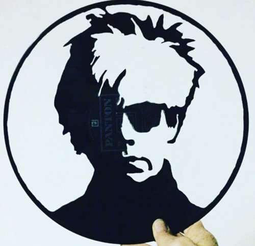 Vinyl art - Andy Warhol ručně vyřezáno