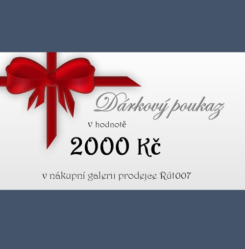 Nákupní poukaz 2000 Kč u prodejce Rút007