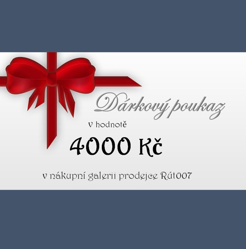 Nákupní poukaz 4000 Kč u prodejce Rút007