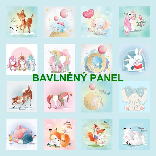 Bavlněná látka - panel sada 47 x 47cm — foto 1