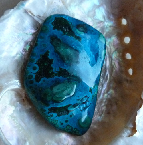 Malachit s chryzokolem - 5,8 cm Extra — foto 1