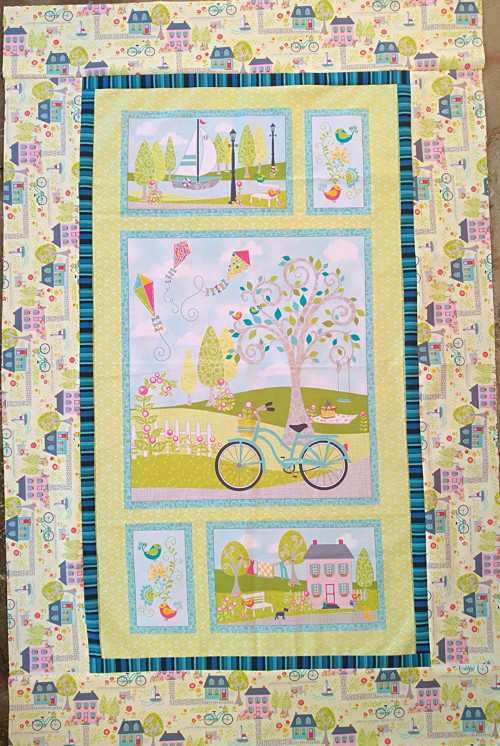 Panel Sunday Ride s okrajem 90*140 cm