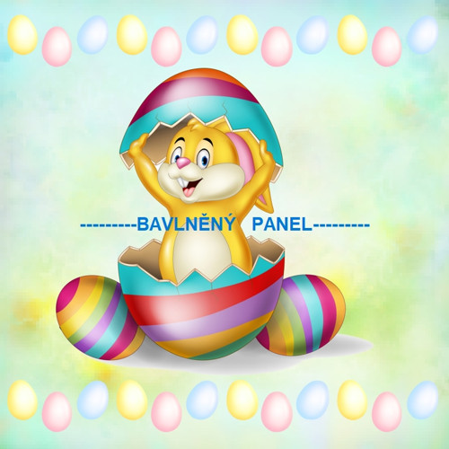 Bavlněný panel VELIKONOCE 10 x 10cm