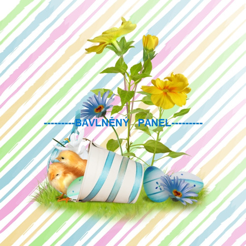 Bavlněný panel VELIKONOCE 10 x 10cm