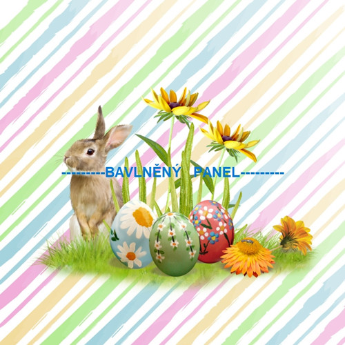 Bavlněný panel VELIKONOCE 10 x 10cm
