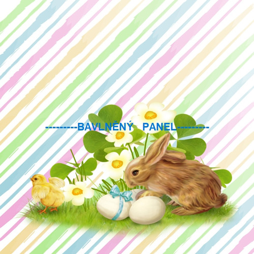 Bavlněný panel VELIKONOCE 10 x 10cm