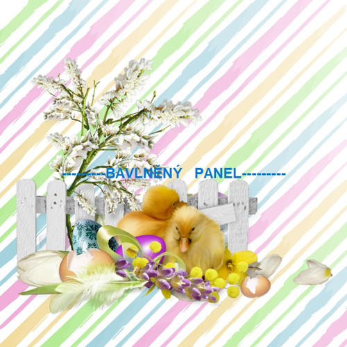 Bavlněný panel VELIKONOCE 10 x 10cm