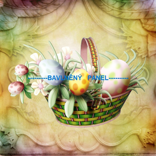 Bavlněný panel VELIKONOCE 10 x 10cm