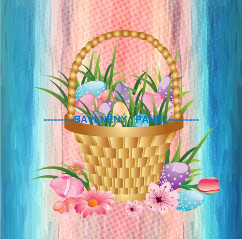 Bavlněný panel VELIKONOCE 10 x 10cm