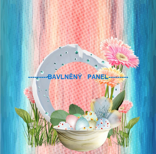 Bavlněný panel VELIKONOCE 10 x 10cm