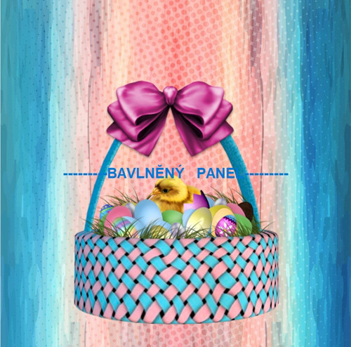 Bavlněný panel VELIKONOCE 10 x 10cm
