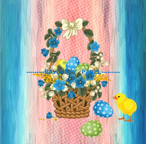 Bavlněný panel VELIKONOCE 10 x 10cm