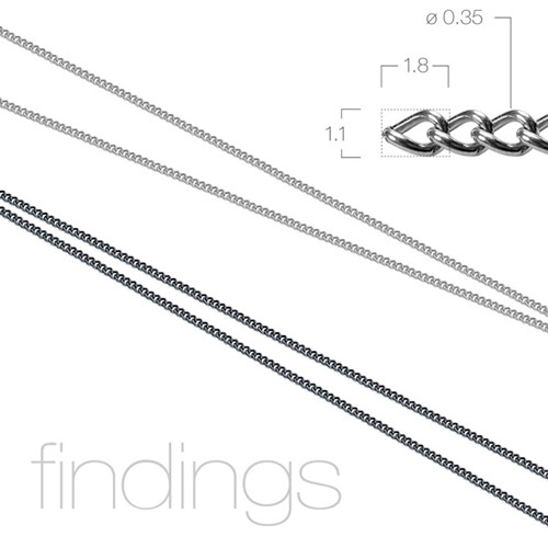 AKCE: Řetízek točený (síla 1mm) / Platinová / 1m