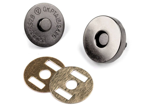 Zapínání magnet pr. 18 mm (5 sad) - černý nikl