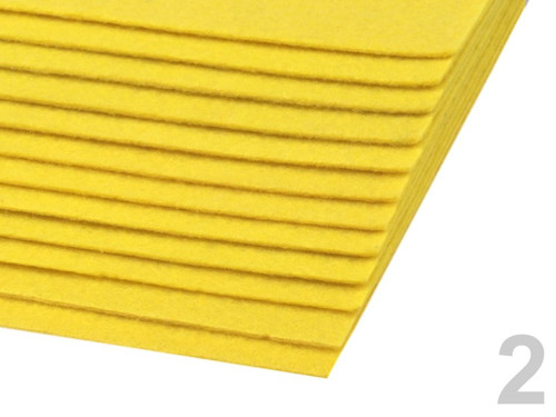 Plsť tl.1,5-2mm (20x30cm) - žlutá narcisová (1ks)