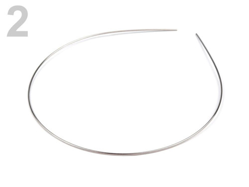 Základ pro výrobu čelenky 0,1x37cm (2ks) - platina