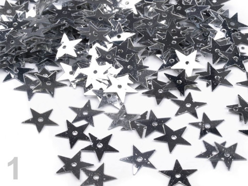 Flitry pr.13mm star (10g) - stříbrná
