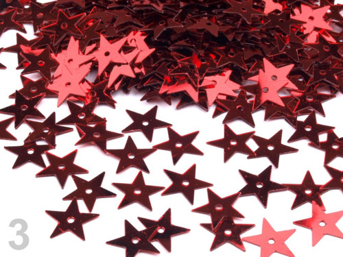 Flitry pr.13mm star (10g) - červená jahoda