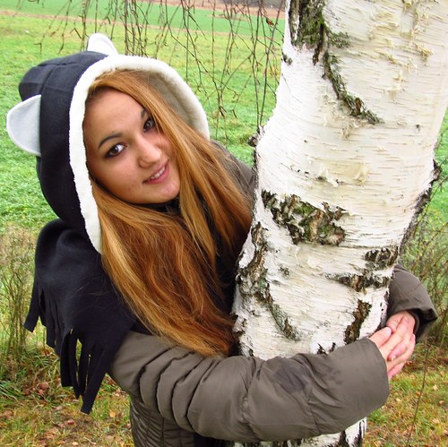 IHNED: Šála s kapucí - s oušky dívčí
