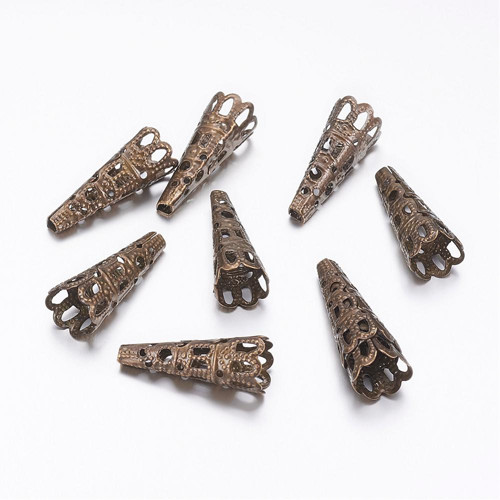 Kónický kaplík 22x9mm (20ks) - starozlato