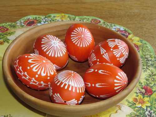 Velikonoční kraslice - oranžové