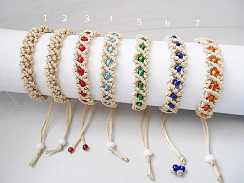 Shamballa náramek macramé s korálky