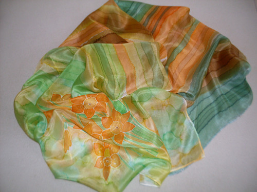 Narcisky - šála 45 x 150 cm