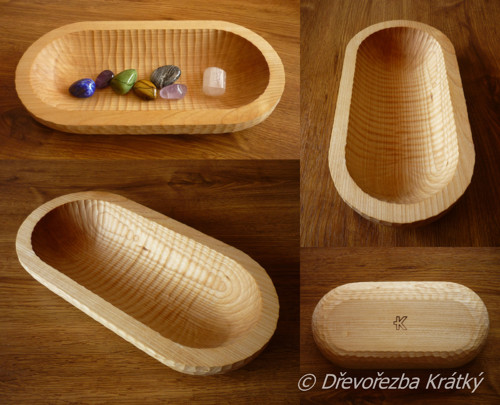 Miska oválná 30 x 15 cm přírodní