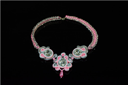 Sutaškový náhrdelník Pink with Silver — foto 1