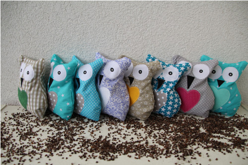 Nahřívací sovička s pohankou a levandulí