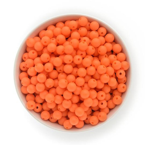 Silikonové korálky 9mm (10ks) - orange — foto 1
