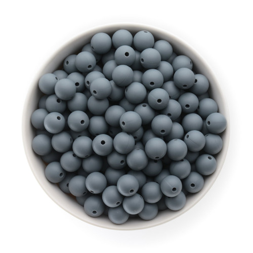 Silikonové korálky 12mm (10ks) - grey