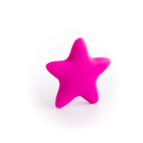 Silikonové hvězdy 40mm (1ks) - fuchsia